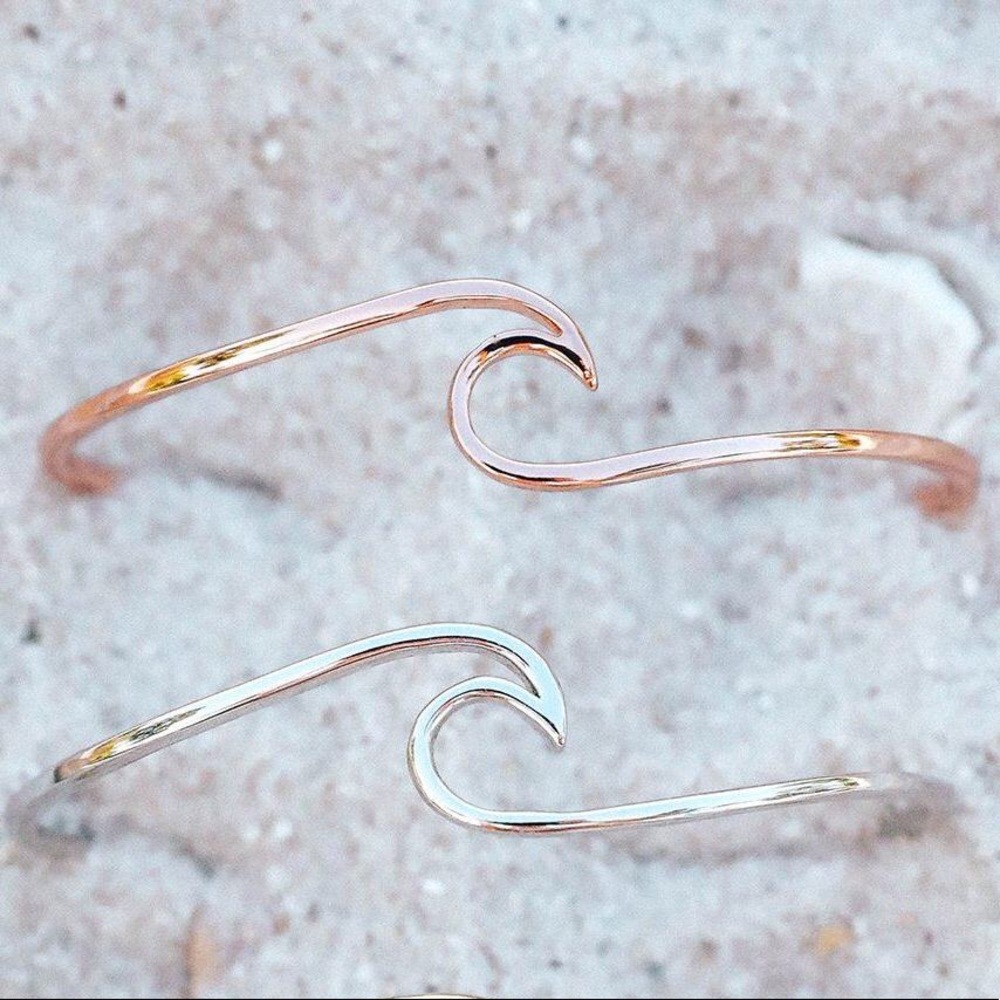Pura Vida NEW Wave Cuff Rose Gold Bracelet - Picture 3 of 4